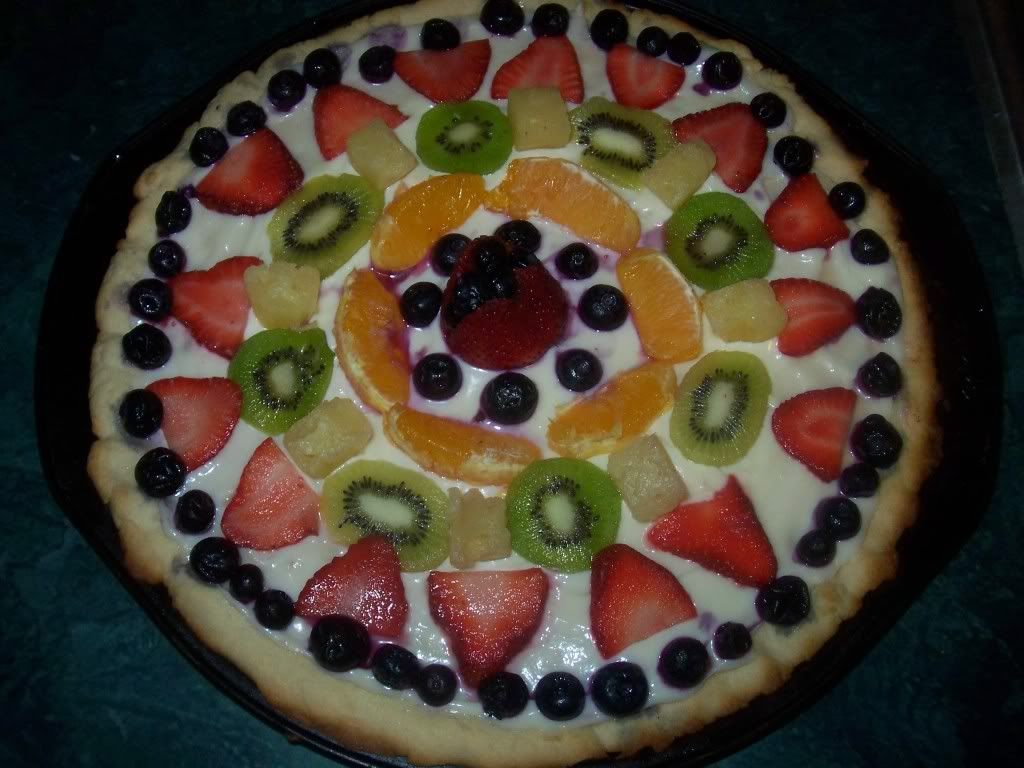 Fruit pizza pie with sugar cookie crust Quirky Cookery